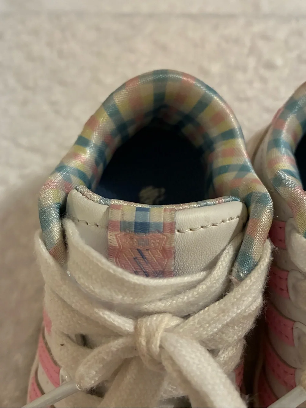 K-Swiss Toddler Baby Classic Sneakers Pink & White Lace-Up Leather Size 5
